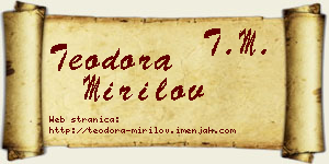 Teodora Mirilov vizit kartica